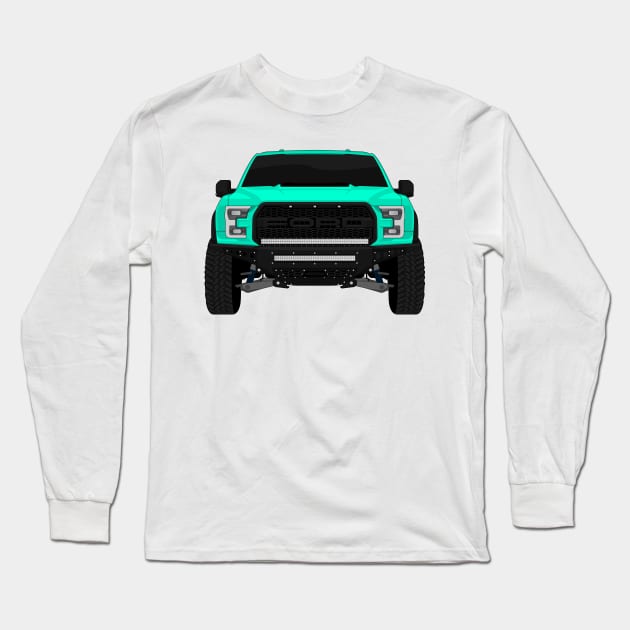 RAPTOR TURQUOISE Long Sleeve T-Shirt by VENZ0LIC